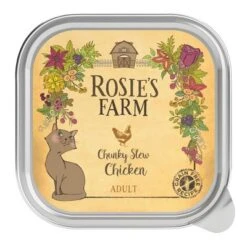 Rosie's Farm Adult Saver Pack Trays 48 X 100g -Perfect Care Shop 106315 pla rosie sfarm cats chicken 100g 5