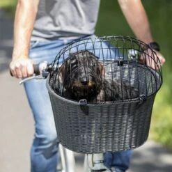 Trixie Front-Mounted Bicycle Basket -Perfect Care Shop 110145 trixie front fahrradkorb rattan hs 10 3