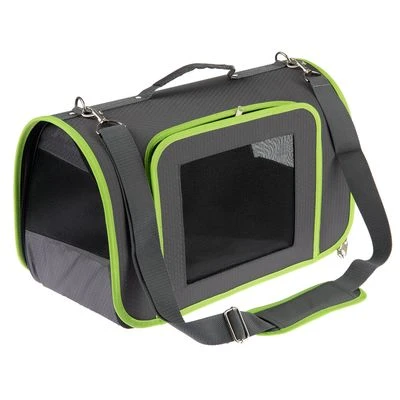 Honeycomb Pet Carrier – Grey & Green 1 Honeycomb Pet Carrier – Grey & Green