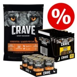 2.8kg Crave Dry Dog Food + 6x400g Wet Food + 7x76g Snacks - Bundle Price!*