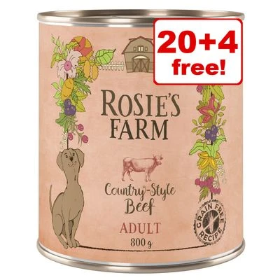 24 X 800g Rosie's Farm Adult Wet Dog Food – 20 + 4 Free!* 1 24 X 800g Rosie's Farm Adult Wet Dog Food – 20 + 4 Free!*