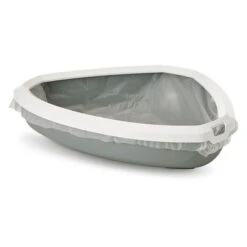 Savic Rincon Corner Litter Tray With Border -Perfect Care Shop 144796 savic rincon ecktoilette rand grauwhite cat hs 03 6