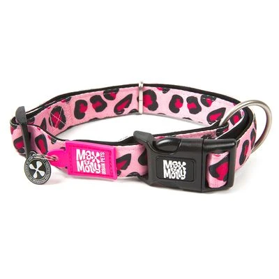 Max & Molly Leopard Pink Smart ID Dog Collar