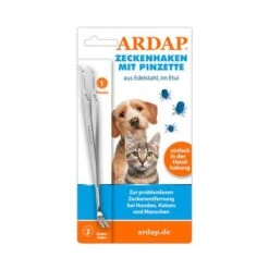 Ardap Tick Hook With Tweezers -Perfect Care Shop 193296 pla ardap zeckenhaken pinzette dog hs 01 3