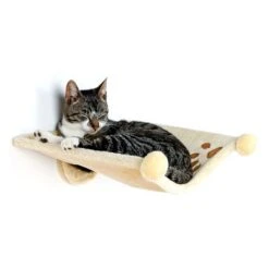 Trixie Plush Wall Mounted Cat Bed - Beige