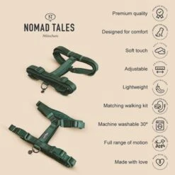 Nomad Tales Blush Harness, Emerald -Perfect Care Shop 1 2022 12 nomadtales usps harnessblush 1000x1000 uk 0