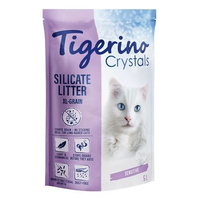 Tigerino Crystals Cat Litter - XXL/XL Grain - Sensitive (fragrance Free) 1 Tigerino Crystals Cat Litter - XXL/XL Grain - Sensitive (fragrance Free)