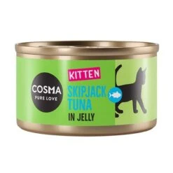 Cosma Original Kitten Saver Pack 24 X 85g -Perfect Care Shop 203438 pla cosma kitten skipjacktuna jelly 85g 1000x1000 0