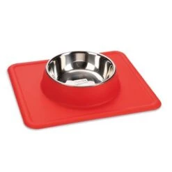 Karlie Stainless Steel Silicone Dex Dog Bowl -Perfect Care Shop 209196 pla karlie edelstahlnapf silikon dex rot hs 01 7