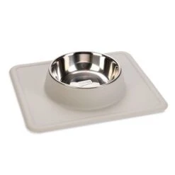 Karlie Stainless Steel Silicone Dex Dog Bowl -Perfect Care Shop 209197 pla karlie edelstahlnapf silikon dex hellgrau hs 01 3