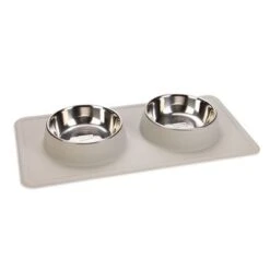 Karlie Stainless Steel Silicone Dex Diner Set Dog Bowl -Perfect Care Shop 209198 pla karlie dinerset silikon dex hellgrau hs 01 9