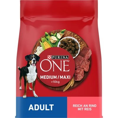 Purina ONE Medium/Maxi Adult Beef & Rice 1 Purina ONE Medium/Maxi Adult Beef & Rice