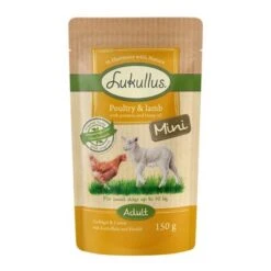 Lukullus Natural Adult Mini Grain-free Pouches Saver Pack 24 X 150g 8 Lukullus Natural Adult Mini Grain-free Pouches Saver Pack 24 X 150g -Perfect Care Shop 264996 pla luk mini poultrylamb 6x150g 6