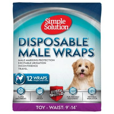 Simple Solution Disposable Diaper For Male Dogs 1 Simple Solution Disposable Diaper For Male Dogs