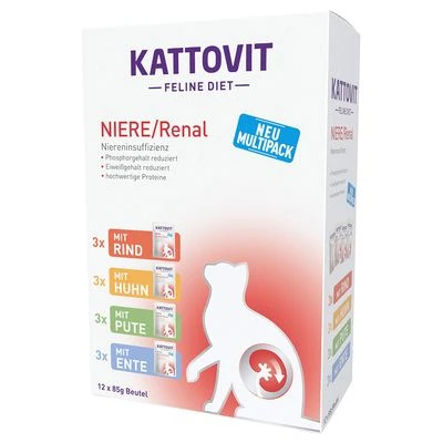 Kattovit Kidney/Renal Pouches Mixed Pack 1 Kattovit Kidney/Renal Pouches Mixed Pack