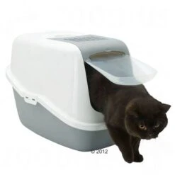 Savic Nestor Cat Litter Box -Perfect Care Shop 284046 savic katzentoilette nestorgrau katze 03 2012 4