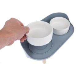 TIAKI Ceramic Bowl Duo -Perfect Care Shop 302496 tiaki napf duo grau fg 6151 9