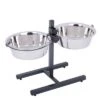 Dog Bowl Stand With 2 Stainless Steel Bowls