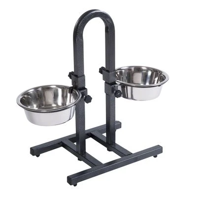 U-Shaped Dog Bowl Stand With Stainless Steel Bowls 2 U-Shaped Dog Bowl Stand With Stainless Steel Bowls - Image 2
