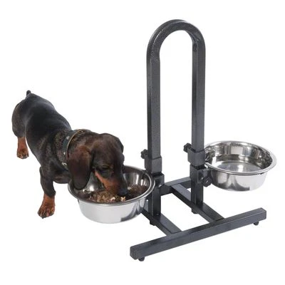 U-Shaped Dog Bowl Stand With Stainless Steel Bowls 4 U-Shaped Dog Bowl Stand With Stainless Steel Bowls - Image 4