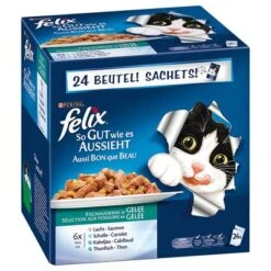 Felix As Good As It Looks Saver Pack 48 X 85g -Perfect Care Shop 35464 PLA Felix SGWEA in Gelee Koestliche Fischvielfalt 24 x 100g 3