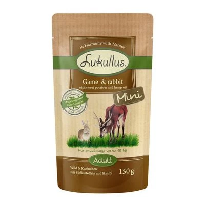 Lukullus Natural Adult Mini Grain-free Pouches Saver Pack 24 X 150g 2 Lukullus Natural Adult Mini Grain-free Pouches Saver Pack 24 X 150g - Image 2