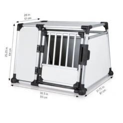 Trixie Aluminium Dog Crate -Perfect Care Shop 42683 trixie transportbox aluminium l measurements 3