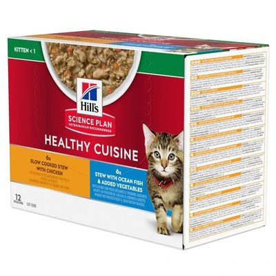 Hill's Science Plan Kitten Healthy Cuisine With Chicken & Ocean Fish 1 Hill's Science Plan Kitten Healthy Cuisine With Chicken & Ocean Fish