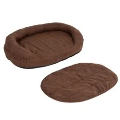 Oval Memory Foam Dog Bed - Brown -Perfect Care Shop 67053 hundebett memory oval braun fg 3295 0