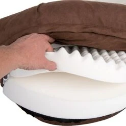 Oval Memory Foam Dog Bed - Brown -Perfect Care Shop 67053 hundebett memory oval braun fg 3303 4