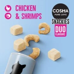 Cosma Snackies DUO 2 In 1 – Saver Pack -Perfect Care Shop 70066 cosma snackies duo foodboard chickenshrimps 1000x1000 3