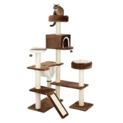 Gingerbread House Cat Tree With Ladder -Perfect Care Shop 72045 knusperhaeuschen braun fg 9482 2