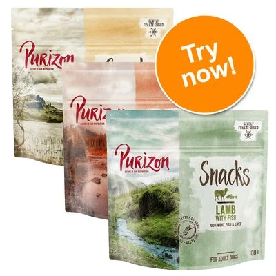 Purizon Dog Snacks Grain-Free Mixed Trial Pack 3 X 100g 1 Purizon Dog Snacks Grain-Free Mixed Trial Pack 3 X 100g