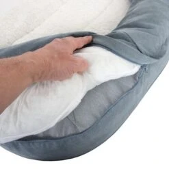 Oval Memory Foam Dog Bed - Grey -Perfect Care Shop 79216 memory oval grau fg 6680 8