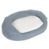 Oval Memory Foam Dog Bed - Grey
