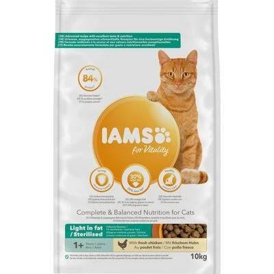 IAMS For Vitality Light In Fat Adult Fresh Chicken Dry Cat Food 1 IAMS For Vitality Light In Fat Adult Fresh Chicken Dry Cat Food