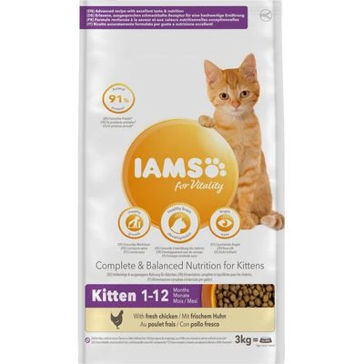 IAMS For Vitality Kitten Fresh Chicken Dry Cat Food 1 IAMS For Vitality Kitten Fresh Chicken Dry Cat Food
