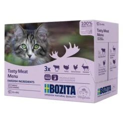 Bozita Chunks In Sauce Pouches Saver Packs 24 X 85g -Perfect Care Shop 90501 bozita tastymeatmenu 3x85g 6