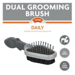 FURminator Dual Grooming Brush -Perfect Care Shop 92105 furminator hund doppelbuerste hs 06 3