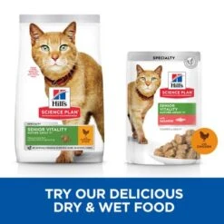 Hill's Science Plan Hill’s Science Plan Mature Adult Senior Vitality With Chicken & Rice -Perfect Care Shop cat senior vitality chicken cross sell min 7