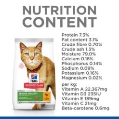 Hill's Science Plan Hill’s Science Plan Mature Adult Senior Vitality With Chicken & Rice -Perfect Care Shop cat senior vitality chicken nutrients min 0