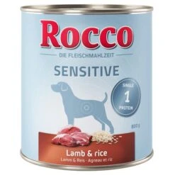 24 X 800g Rocco Sensitive Wet Dog Food - 20 + 4 Free!* -Perfect Care Shop etikett rocco nf sensitive 800g lamm 1000x1000 4