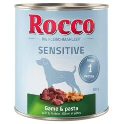 24 X 800g Rocco Sensitive Wet Dog Food - 20 + 4 Free!* -Perfect Care Shop etikett rocco nf sensitive 800g wild 1000x1000 7