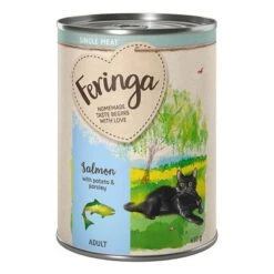 Feringa Single Meat Menu Saver Pack 12 X 410g -Perfect Care Shop feringa singlemeat adult salmon 410g 1000x1000 3