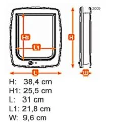 Ferplast Swing 11 Cat Flap - 4 Way Lock -Perfect Care Shop katzenklappeswing 11 1
