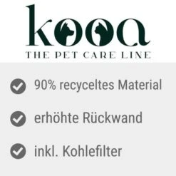 Kooa Covered Cat Litter Tray - 90% Recycled Plastic -Perfect Care Shop kooa haubentoilette aus 90 recyceltem plastikm ll 8
