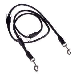 HUNTER Round & Soft Dog Lead - Black -Perfect Care Shop lederleinen 16 5