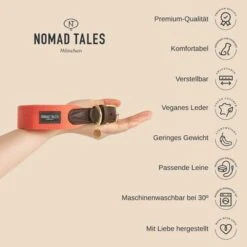 Nomad Tales Bloom Collar, Coral -Perfect Care Shop nomad tales bloom halsband usps 3