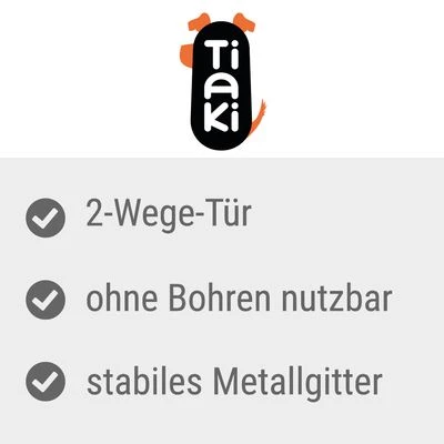 TIAKI Black Dog Gate With 7 Cm Extension 2 TIAKI Black Dog Gate With 7 Cm Extension - Image 2