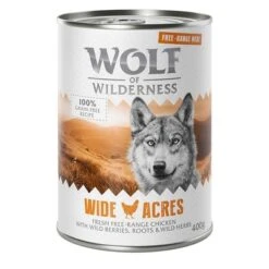 Wolf Of Wilderness Adult "Free-Range" 12 X 400g -Perfect Care Shop wow freerange wideacres 400g 1000x1000 3